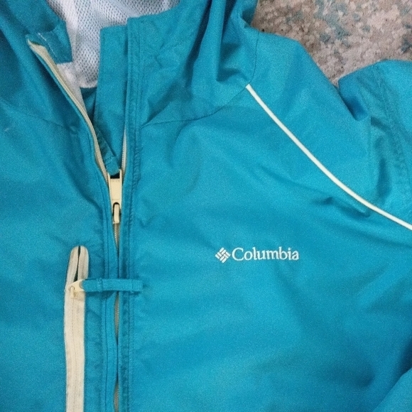 Columbia Nylon Jacket Girl Size 18/20 Full Zip Hooded. - Picture 4 of 7